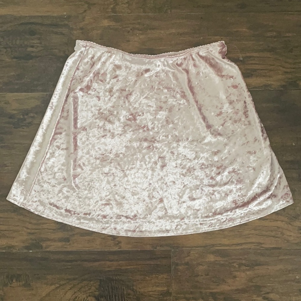 Pink Crushed Velvet Altar’d State Skirt